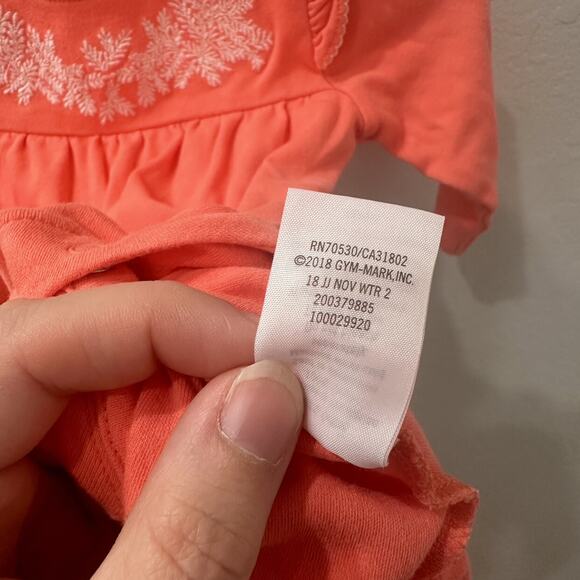 Janie and Jack Coral Embroidered Ruffle Romper - Picture 9 of 9